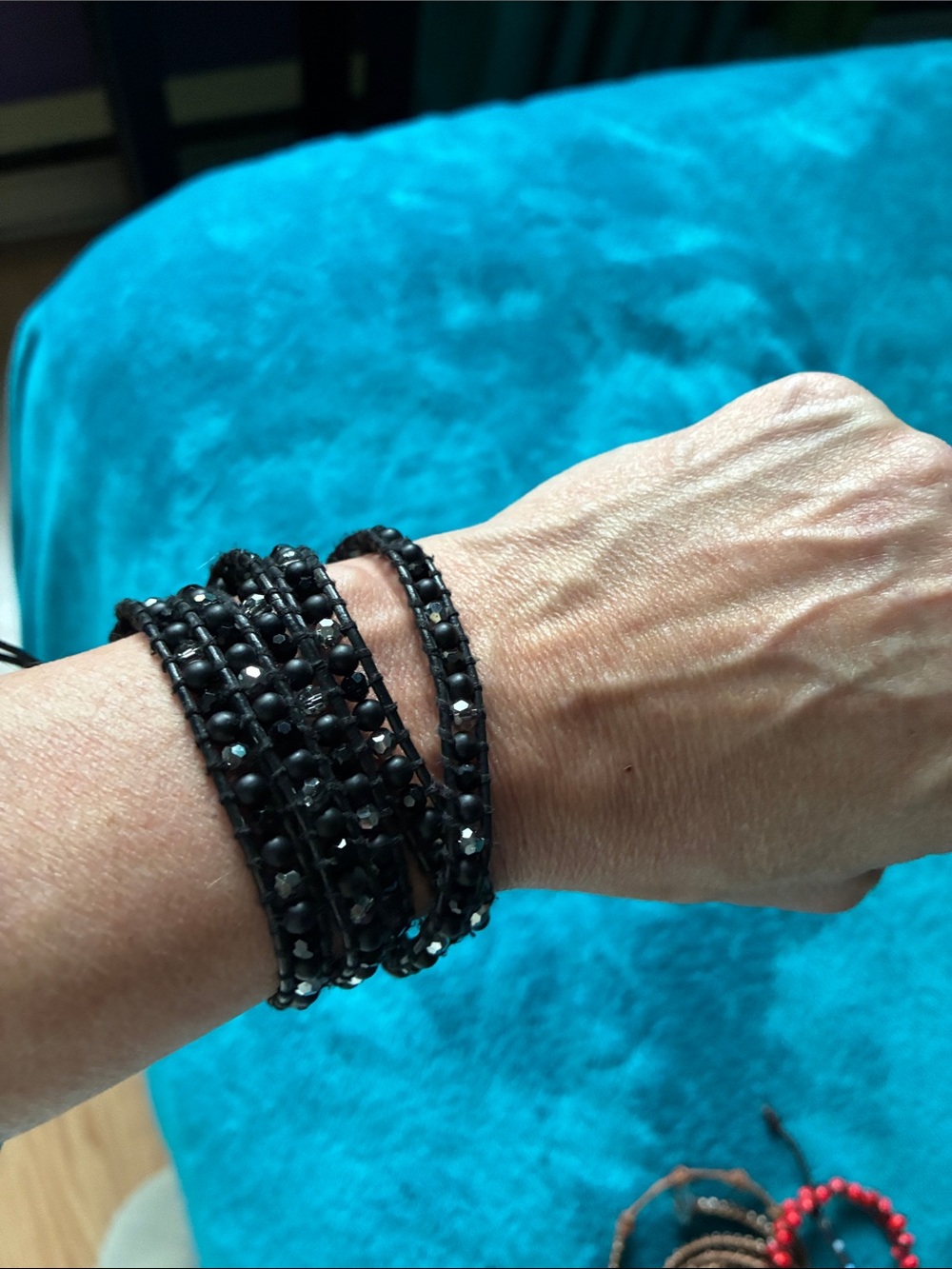 Victoria Emerson Black Multi-Strand Wrap Bracelet